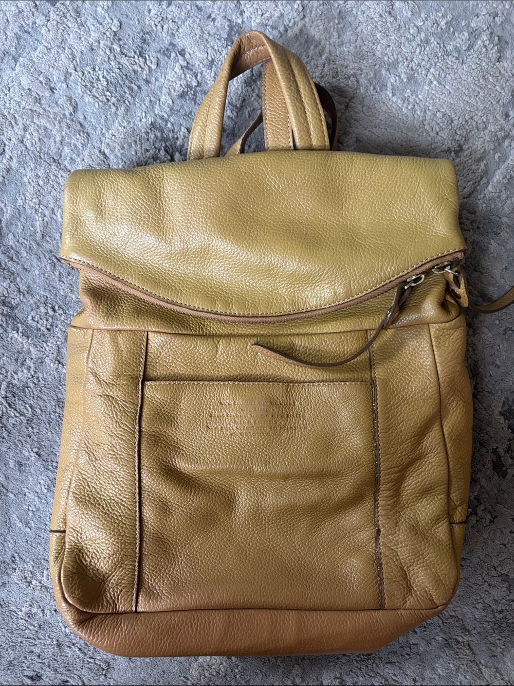 box21 women’s Leather Backpack in Tan - Casual Everyday Pack faded see pics.